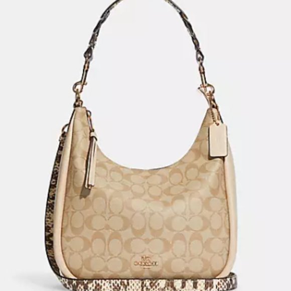 Coach Handbags - NWT Coach Jules Hobo In Signature Canvas- Light Khaki